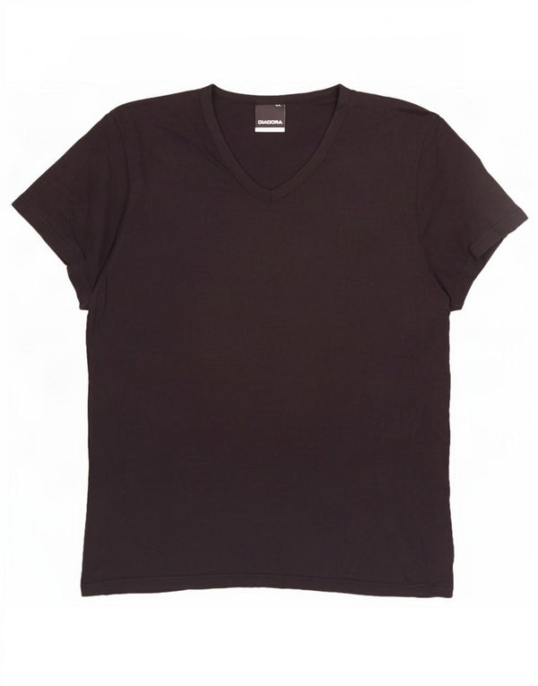 Camiseta masculina Diadora Top grande algodão preto