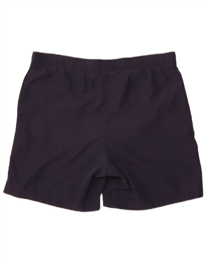 Shorts esportivos masculinos Reebok grande poliéster azul marinho