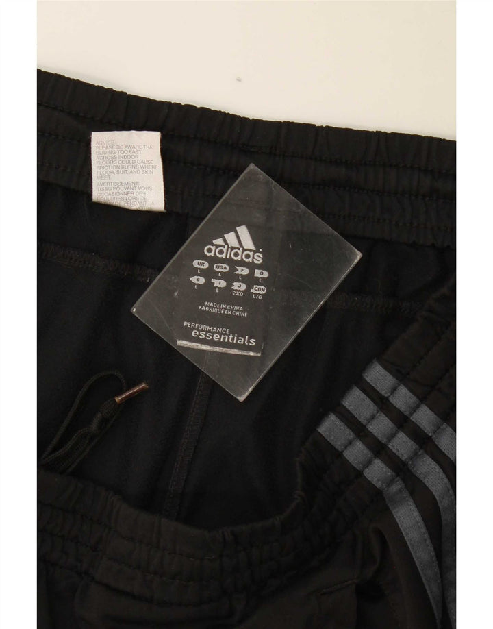 Shorts esportivos masculinos Adidas grande poliéster preto