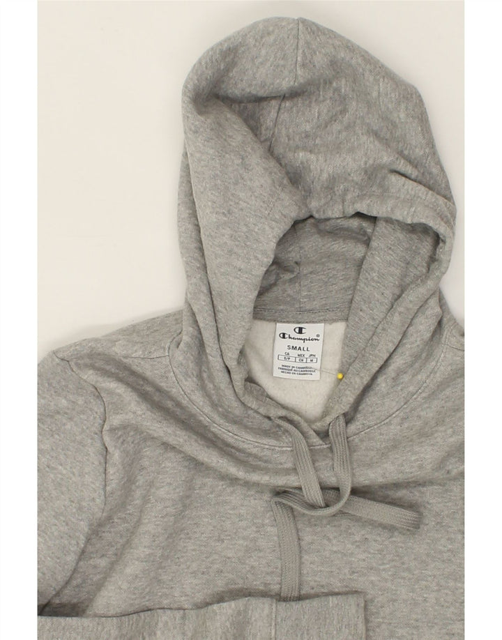 CHAMPION Womens Graphic Hoodie Jumper UK 10 Small Grey Cotton Vintage Champion and Second-Hand Champion from Messina Hembry 