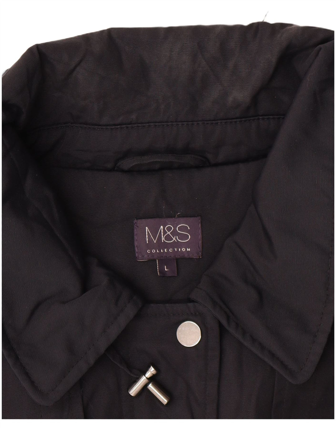 Jaqueta parka feminina com capuz grande Marks & Spencer Reino Unido 16 grande preta