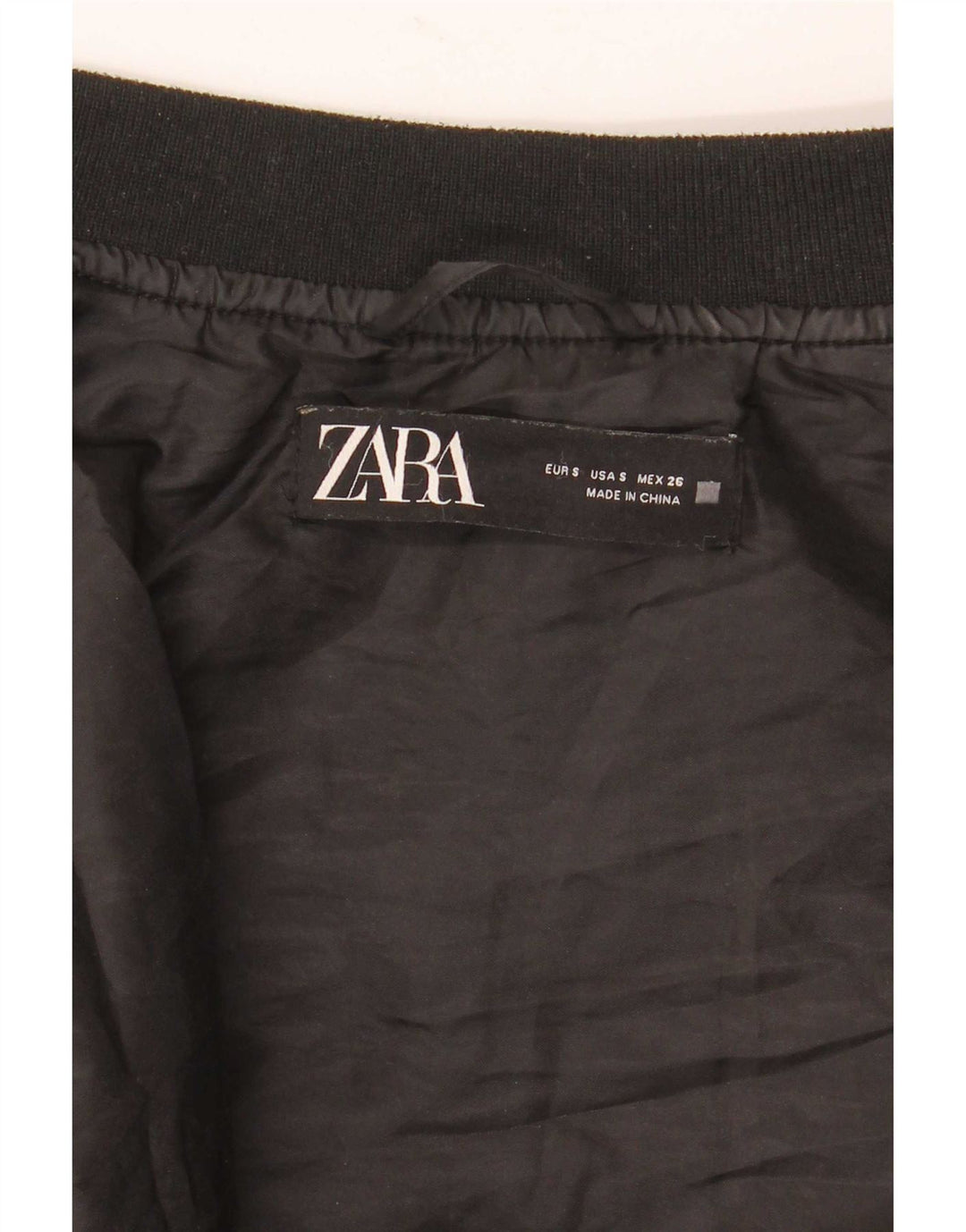 Jaqueta acolchoada grande Zara feminina UK 10 pequena preta