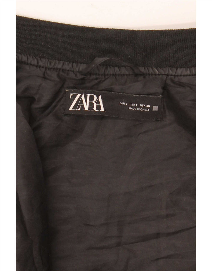 Jaqueta acolchoada grande Zara feminina UK 10 pequena preta