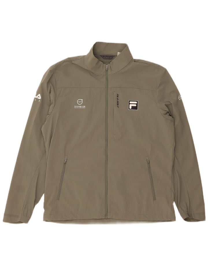 Fila Womens Regular Fit Tracksuit Top Jacket UK 18 XL Caqui