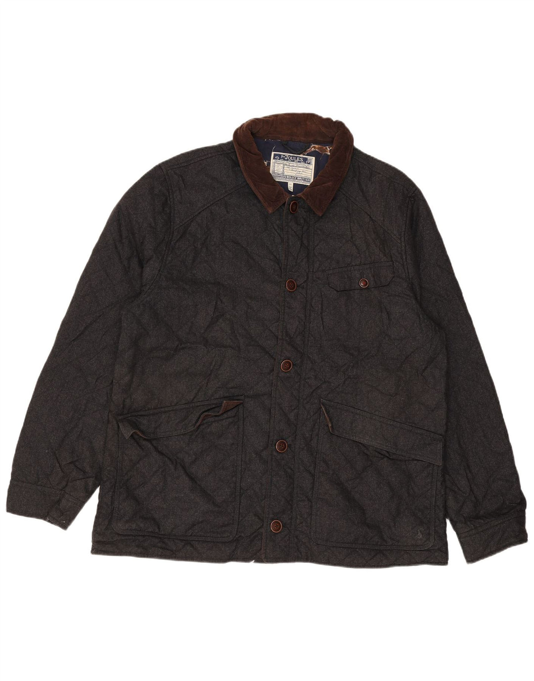 Jaqueta acolchoada masculina JOULES UK 44 2XL poliéster azul marinho