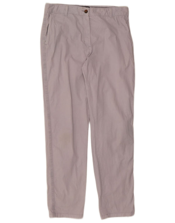 Calça chino feminina de cintura alta Marks & Spencer Reino Unido 12 médio W30 L30 roxo
