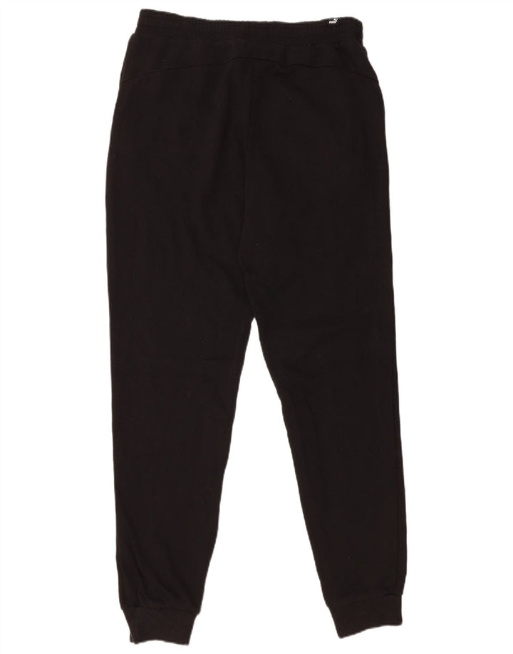PUMA Mens Graphic Tracksuit Calças Joggers Médio Algodão Preto