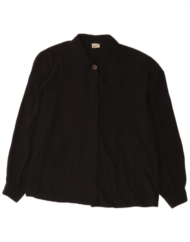 Blusa feminina Primavera Firenze UK 18 XL poliéster preto