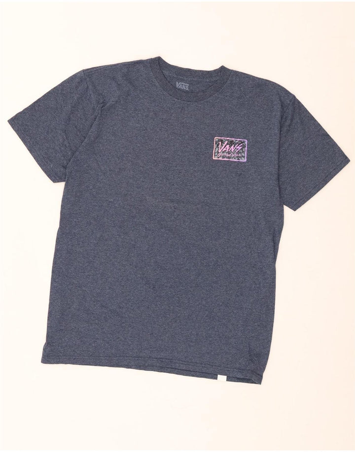 Camiseta Vans Masculina Graphic Top Médio Azul Flecked