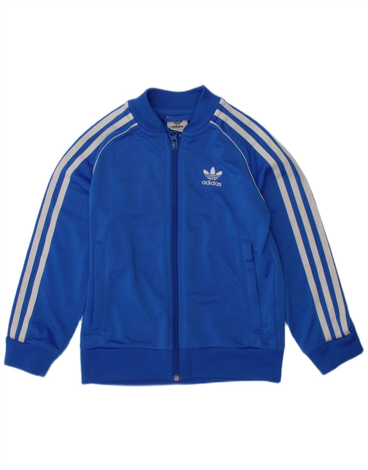 Jaqueta ADIDAS Meninos 5-6 Anos Azul Poliéster