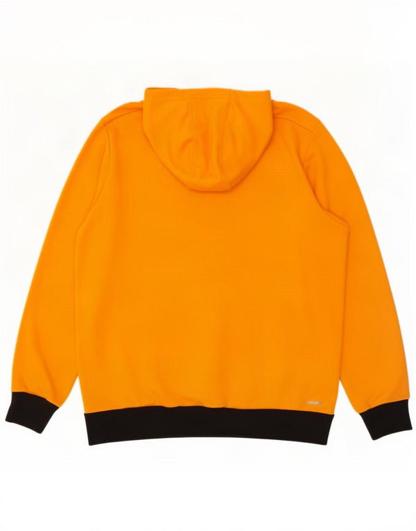 Suéter masculino Adidas Climalite Graphic Zip com capuz 2XL laranja bloco colorido