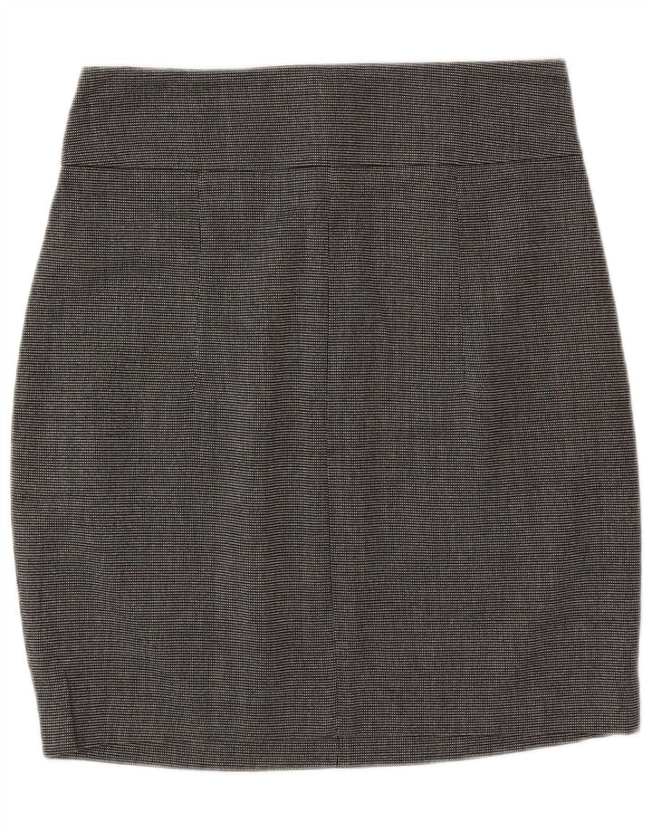 Saia lápis feminina Zara pequena W26 poliéster manchado cinza
