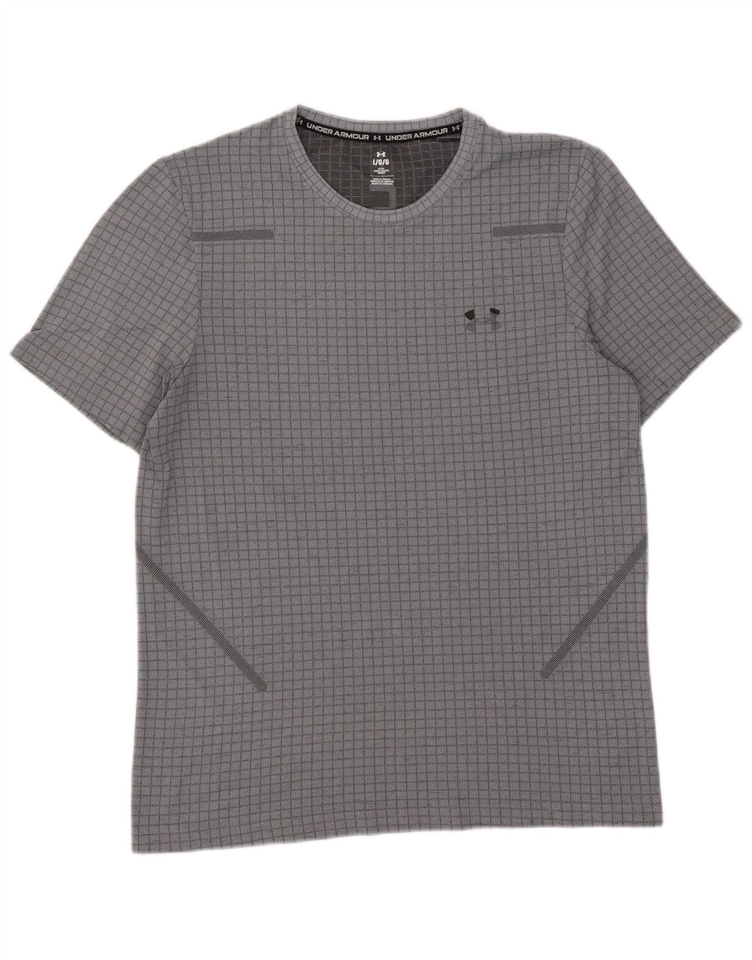 Camiseta masculina Under Armour grande xadrez cinza