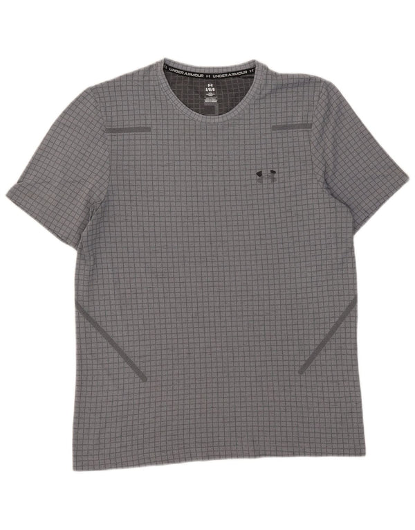 Camiseta masculina Under Armour grande xadrez cinza