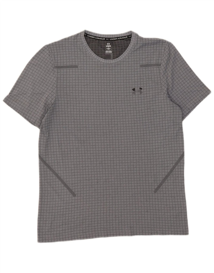 Camiseta masculina Under Armour grande xadrez cinza