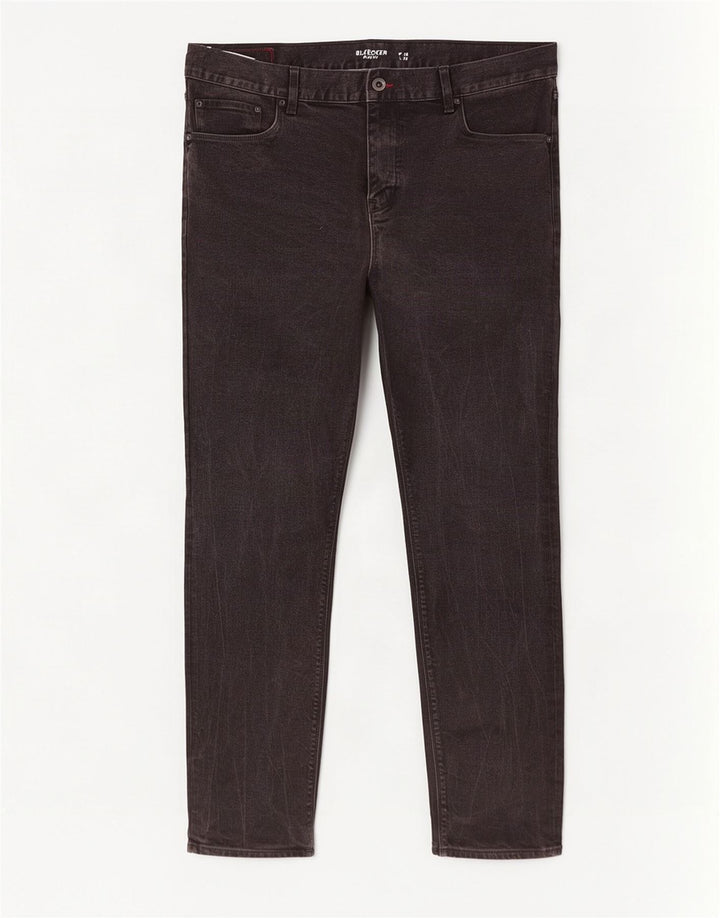 Tommy Hilfiger Masculino Bleecker Slim Jeans W40 L32 Algodão Preto