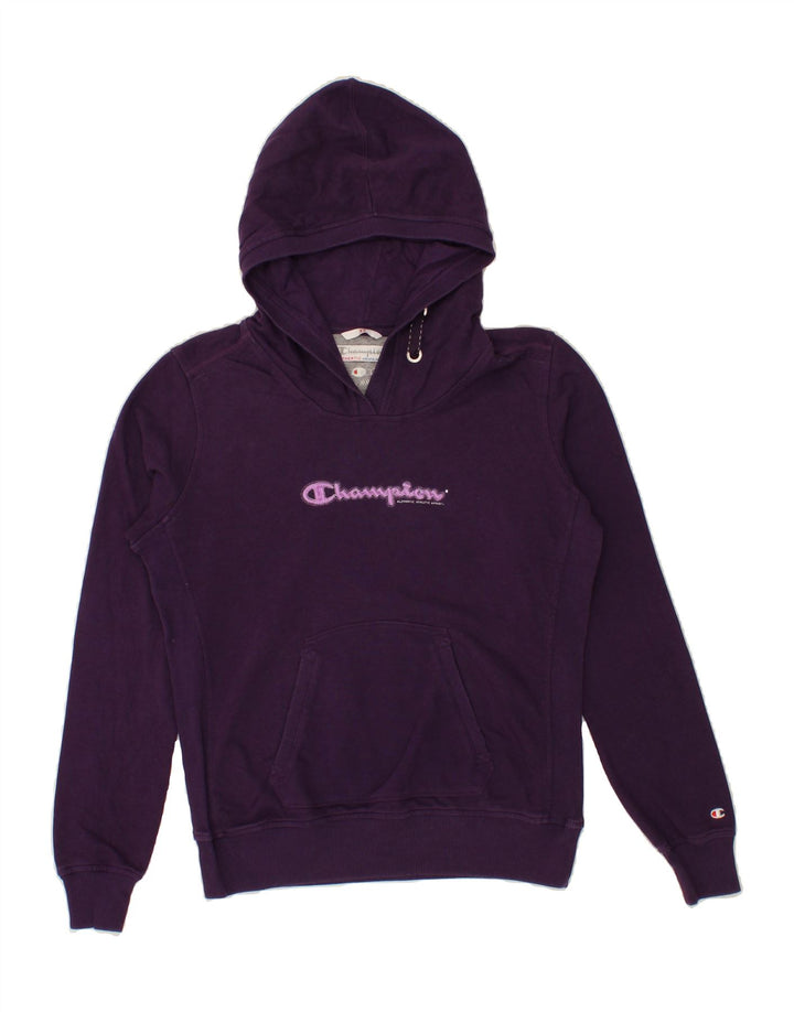 CHAMPION Womens Heritage Classics Graphic Hoodie Jumper UK 18 XL Purple Vintage Champion and Second-Hand Champion from Messina Hembry 