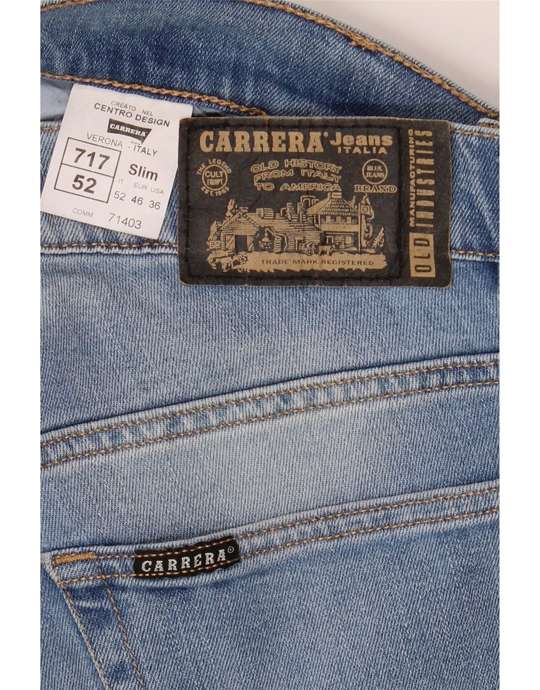CARRERA Masculino 717 Slim Jeans W36 L29 Azul Algodão