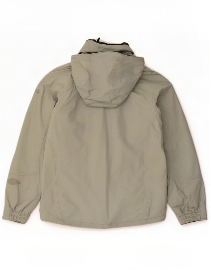 Columbia Womens Interchange Hooded Rain Jacket UK 14 Médio Verde Nylon