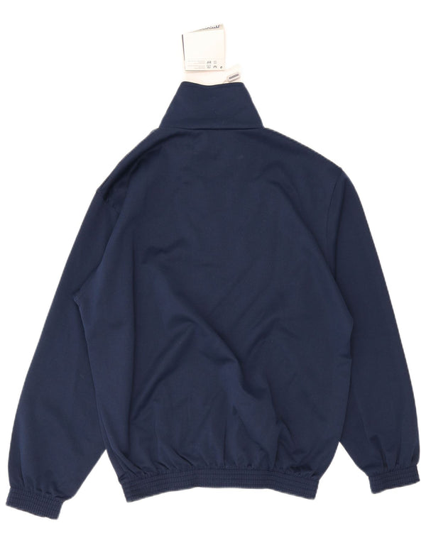 Vintage Mens Zip Neck Sweatshirt Jumper Medium Navy Blue