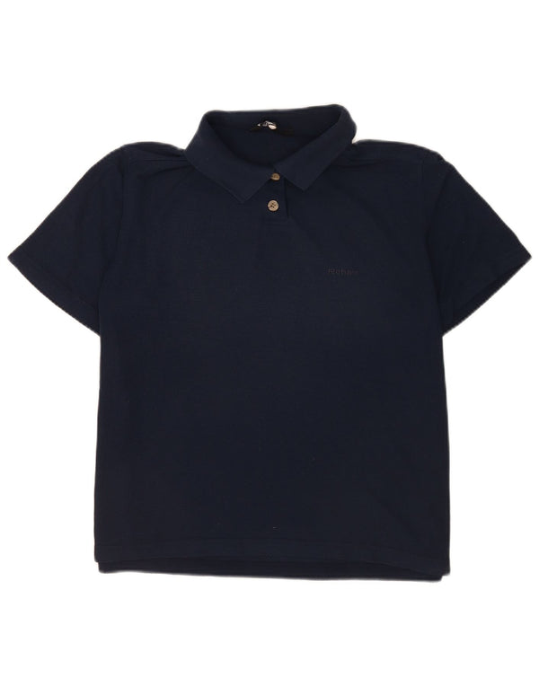 Camisa polo feminina Rohan UK 12 azul marinho médio