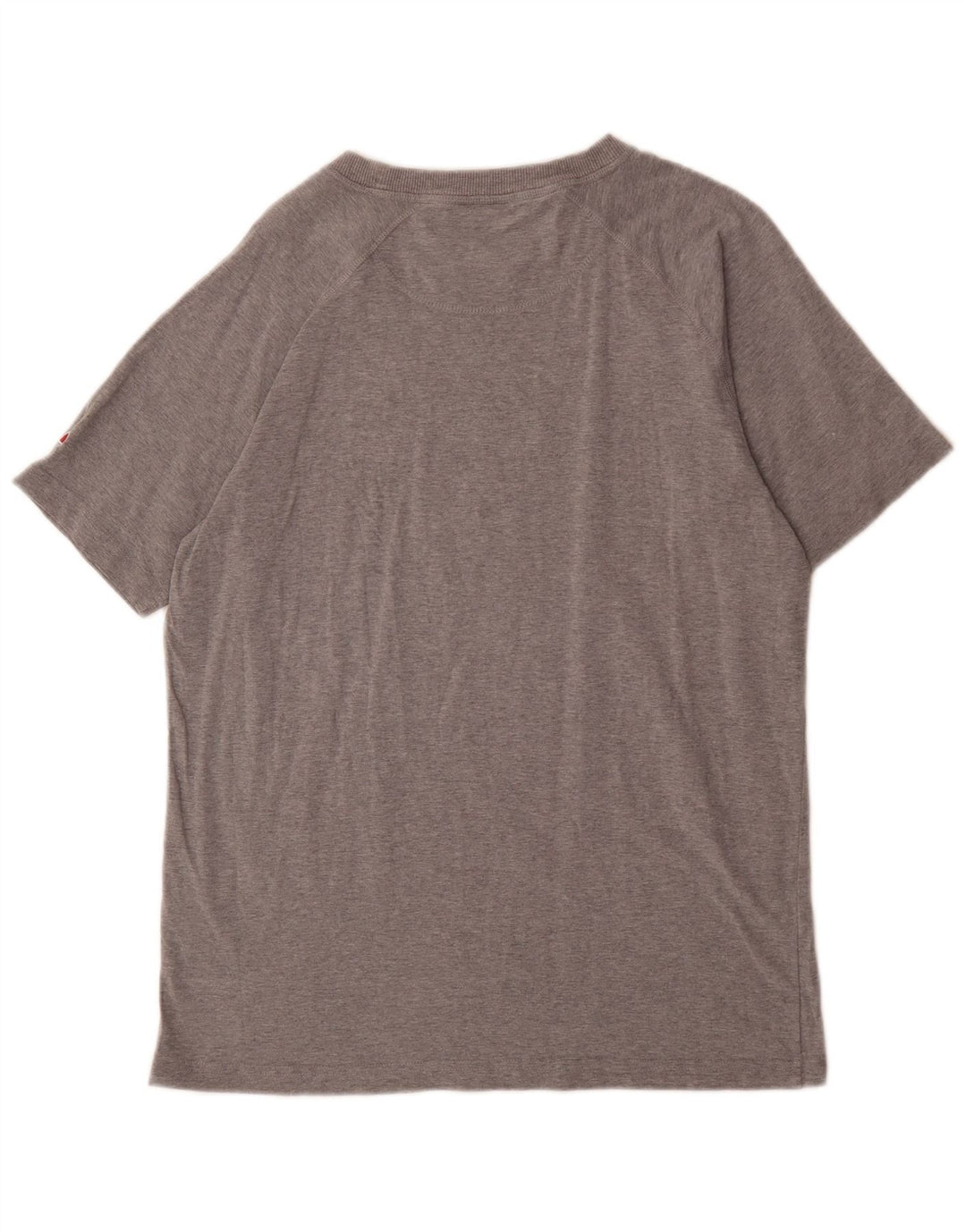 Camiseta masculina Ellesse com estampa gráfica grande algodão manchado cinza