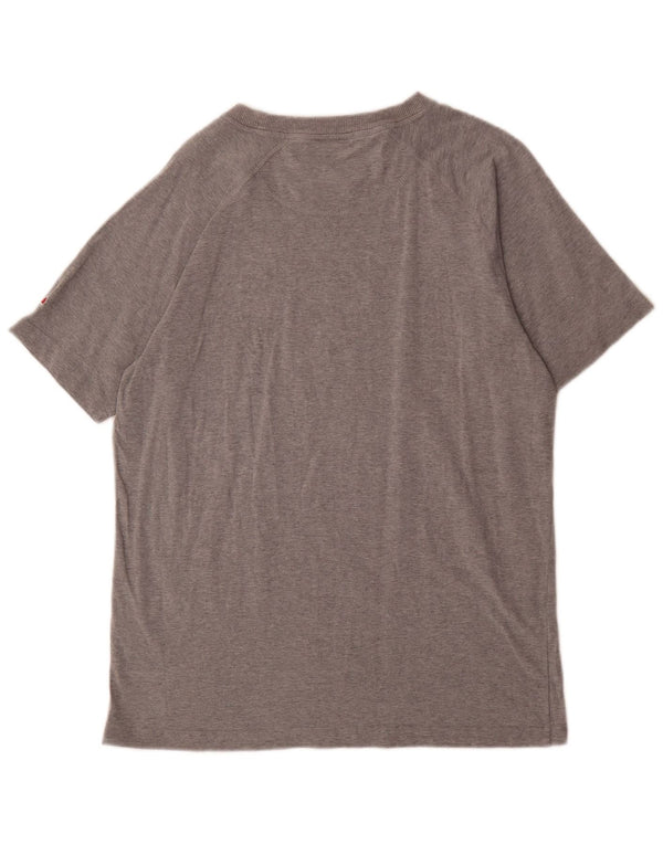 Ellesse Mens Graphic T-Shirt Top Large Grey Flecked Cotton