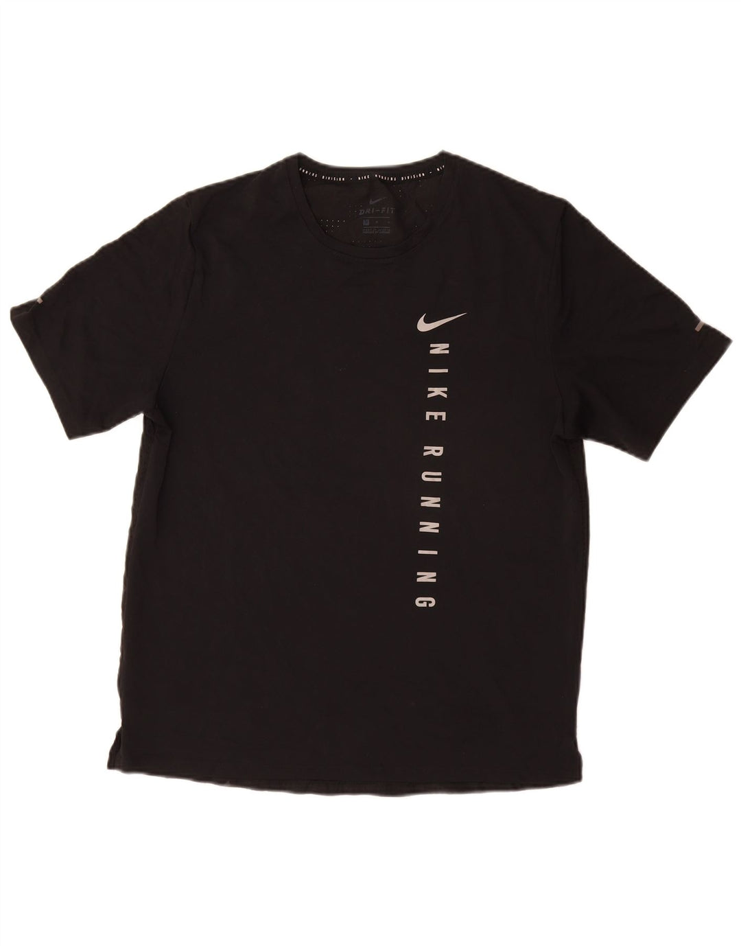 Camiseta masculina NIKE Dri Fit Graphic Top médio preto poliéster