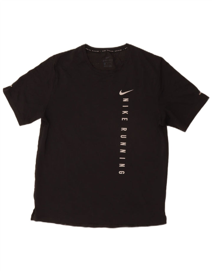 Camiseta masculina NIKE Dri Fit Graphic Top médio preto poliéster