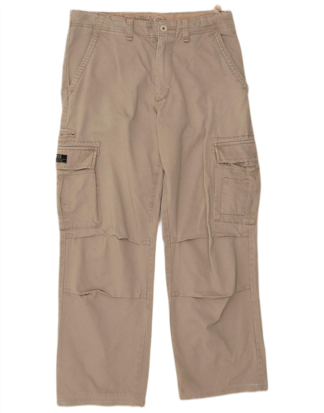Calça cargo feminina reta XDYE EU 42 grande W34 L31 bege