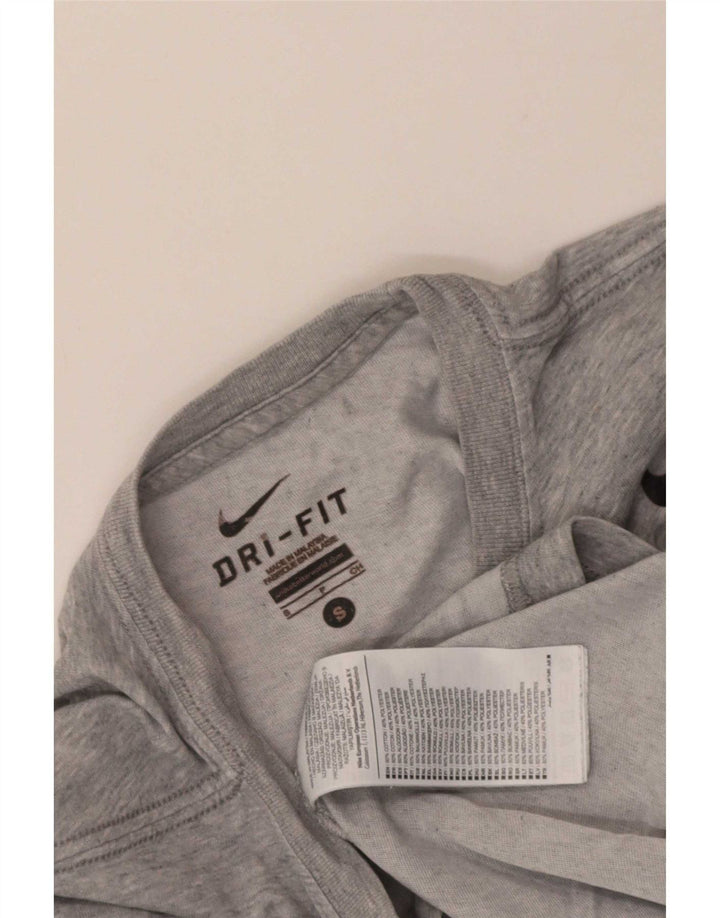 Camiseta Nike Masculina Dri Fit Top Pequeno Algodão Cinza