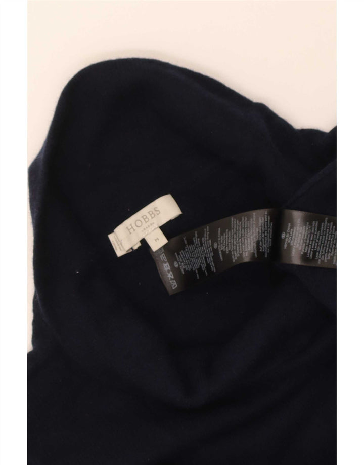 Suéter feminino Hobbs com gola redonda e lã azul marinho médio UK 12