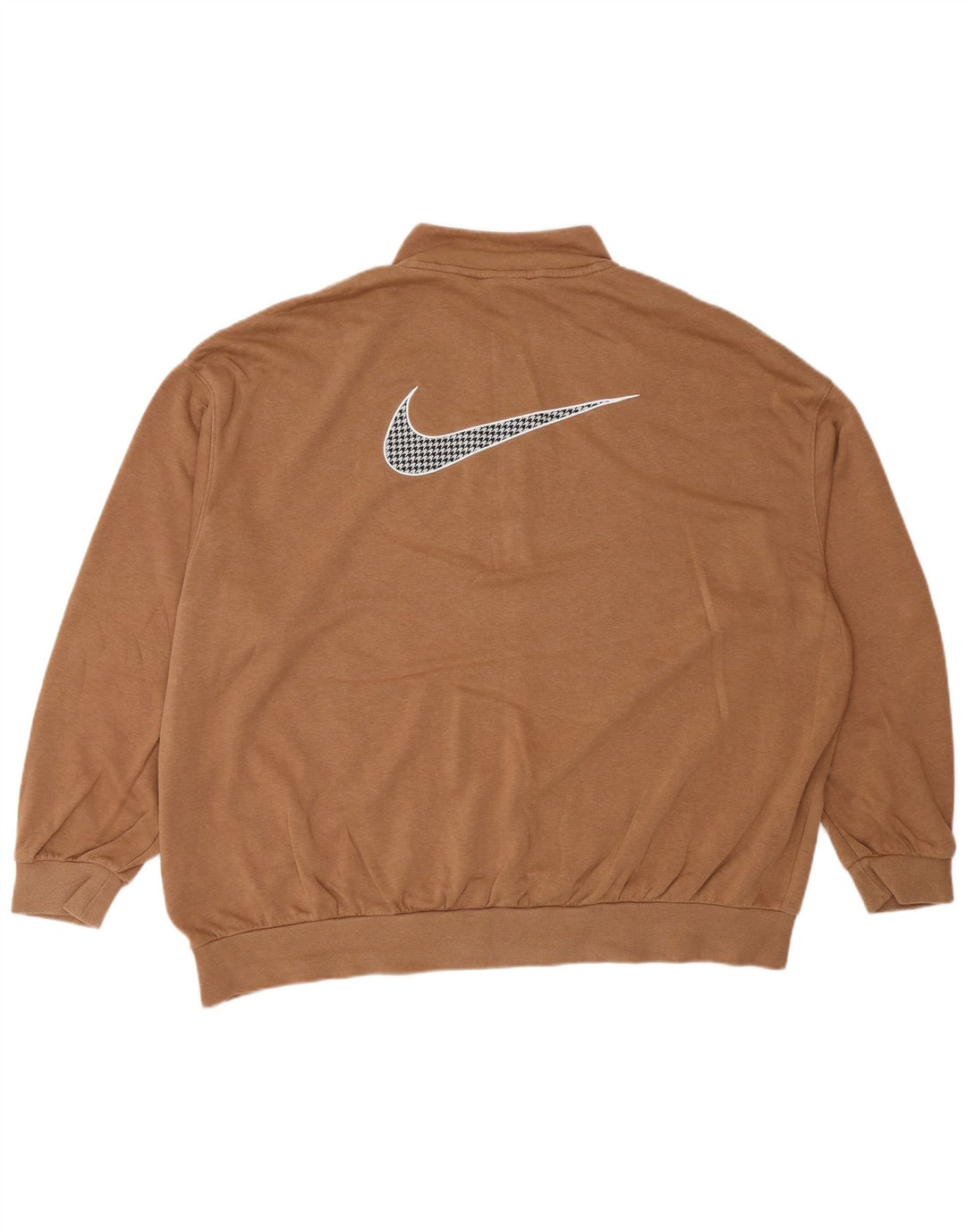 Moletom feminino Nike gráfico oversized jumper UK 16 grande algodão marrom