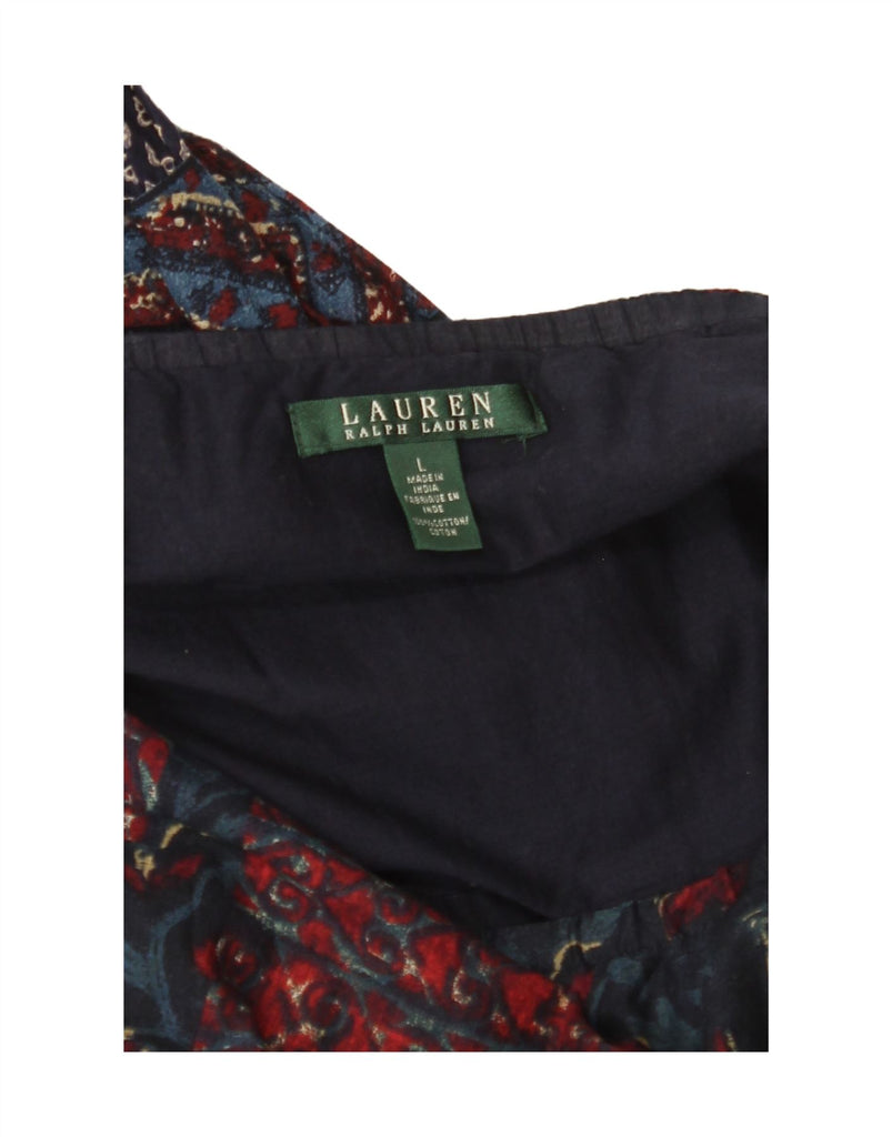 RALPH LAUREN Womens Gypsy Skirt Large W34 Multicoloured Patchwork Cotton Vintage Ralph Lauren and Second-Hand Ralph Lauren from Messina Hembry 