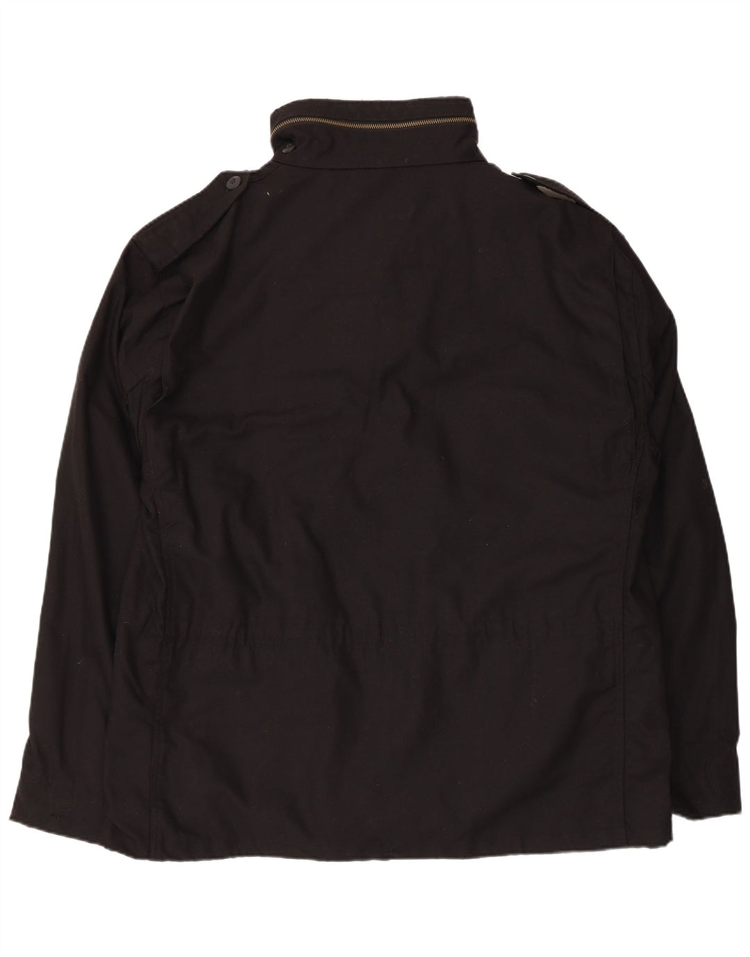 Jaqueta utilitária masculina vintage UK 44 2XL poliéster preto