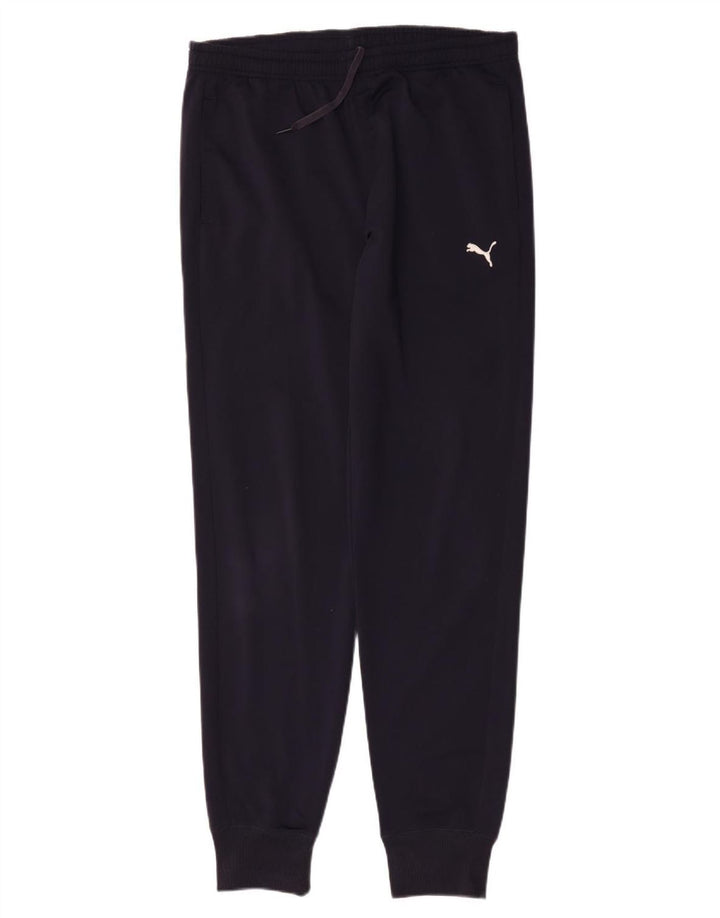 Calça de treino masculina Puma Joggers grande poliéster azul marinho