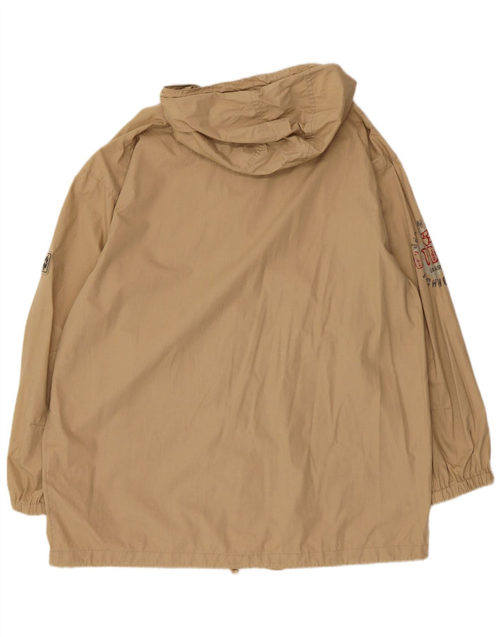 Jaqueta bomber masculina com capuz gráfico Jack Wolfskin Reino Unido 36/38 bege médio