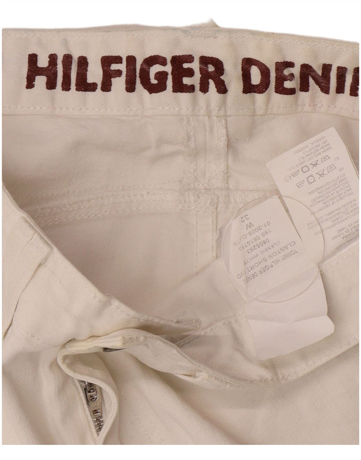 Shorts jeans masculino Tommy Hilfiger W32 médio algodão branco
