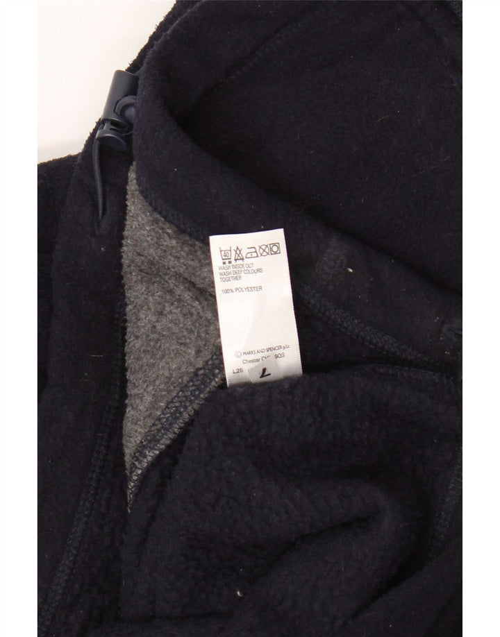 Marks & Spencer Mens Fleece Gilet UK 38 Poliéster azul marinho médio