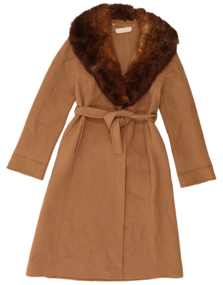 Sobretudo Vintage Feminino UK 6 XS Marrom