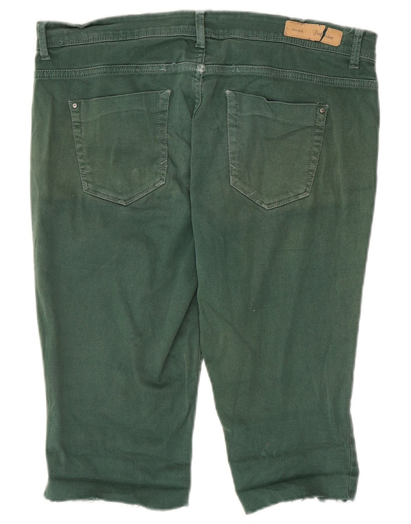 Zara Womens Trafaluc Bermuda Jeans Shorts EU 42 Grande W32 Verde