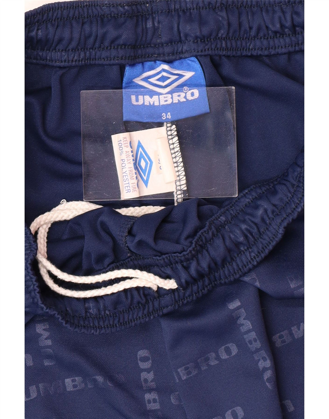 Shorts esportivos gráficos masculinos UMBRO grandes poliéster azul marinho