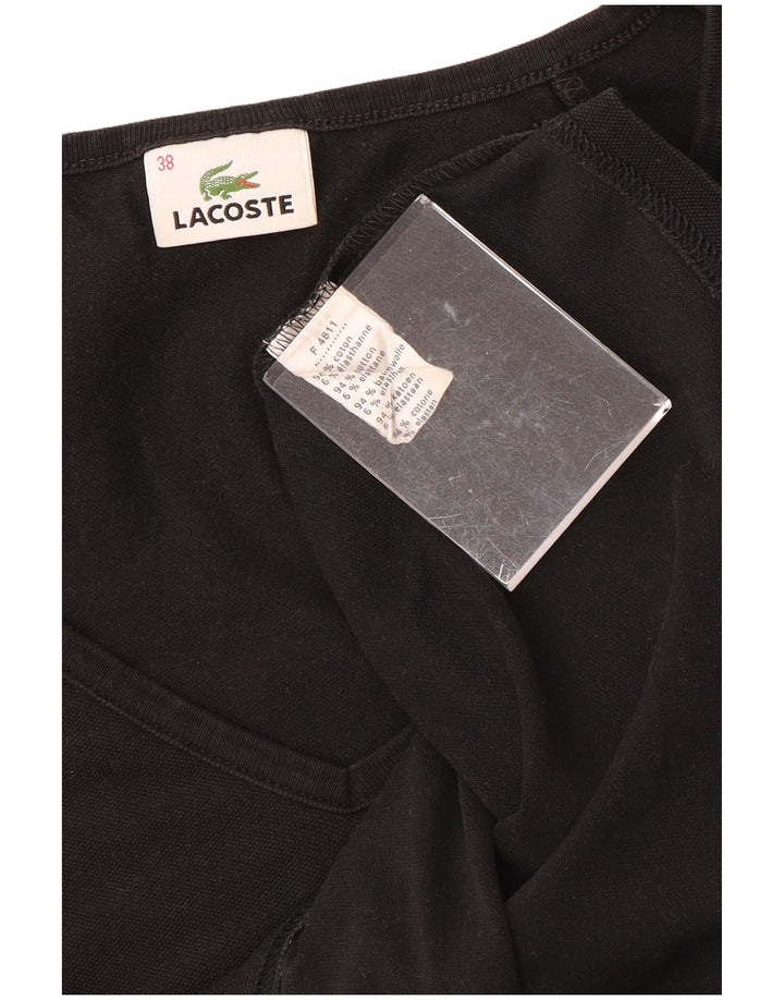 Camiseta feminina LACOSTE tamanho superior 38 algodão preto médio
