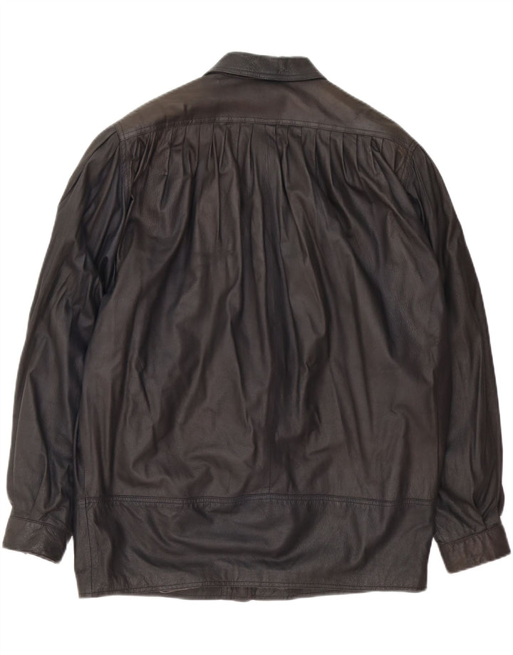 Jaqueta feminina de couro grande CONBIPEL UK 18 XL couro marrom