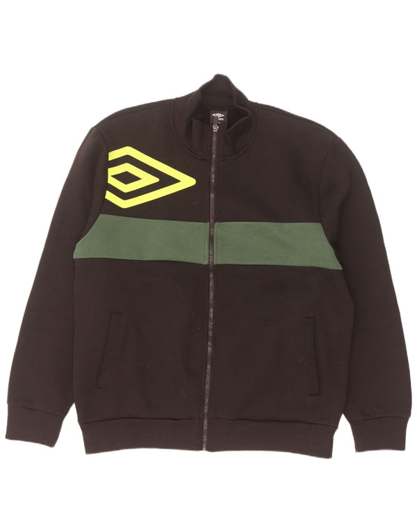 Jaqueta masculina de agasalho gráfico Umbro 2XL algodão colorblock preto
