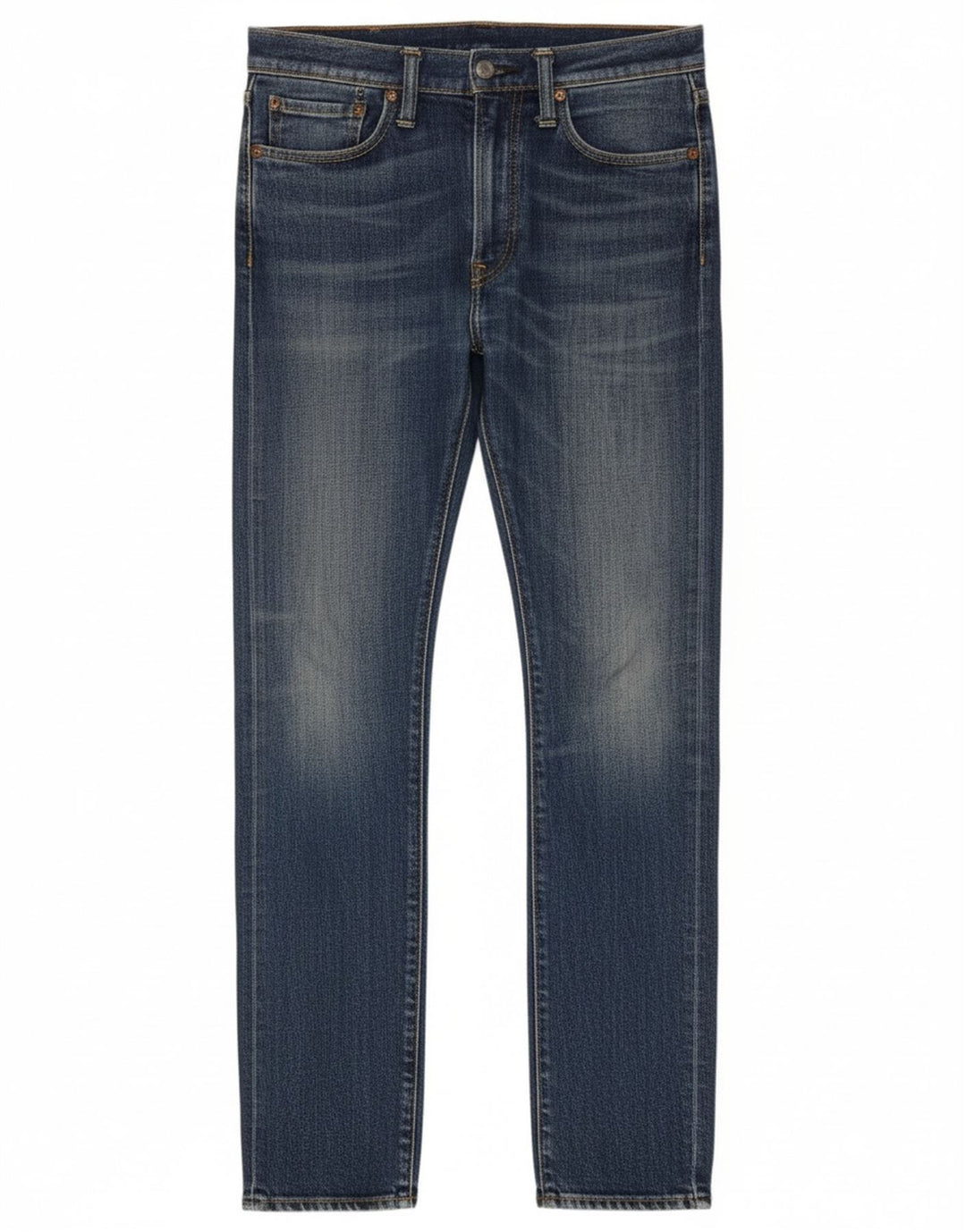 LEVI'S Feminino 519 Slim Jeans W32 L32 Azul Algodão