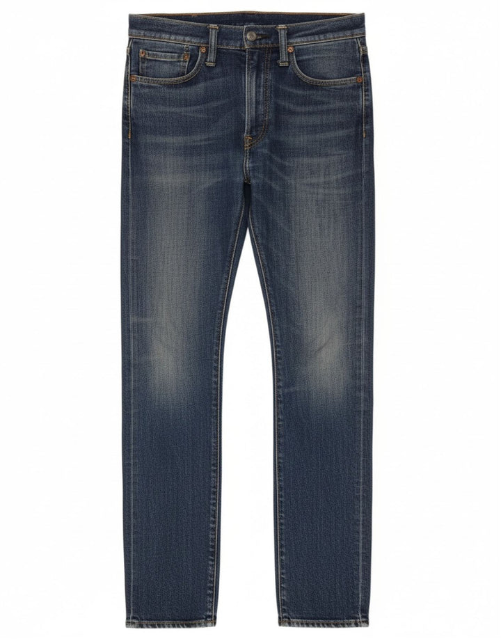 LEVI'S Feminino 519 Slim Jeans W32 L32 Azul Algodão