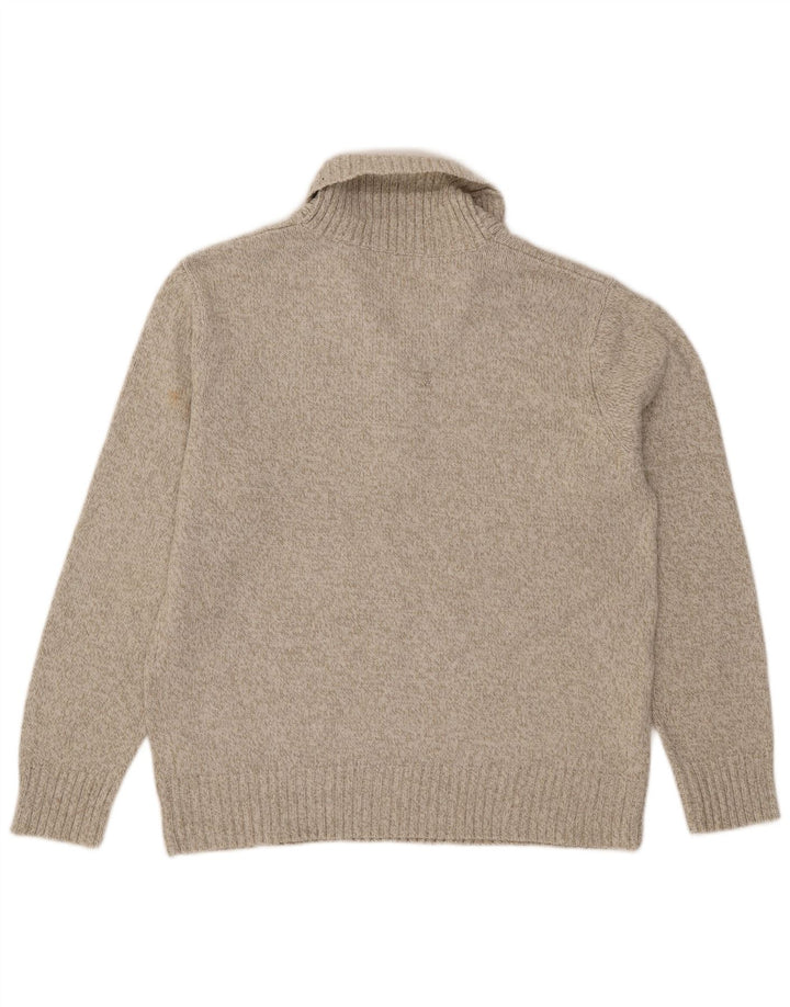 Suéter masculino Marks & Spencer com gola xale grande acrílico cinza