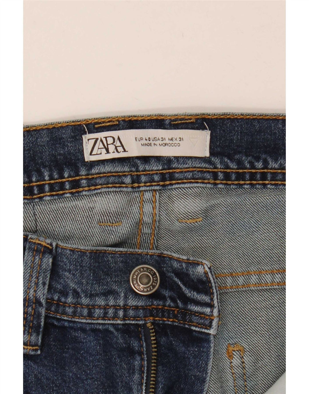 Zara Mens Slim Jeans EU 40 Médio W31 L28 Azul