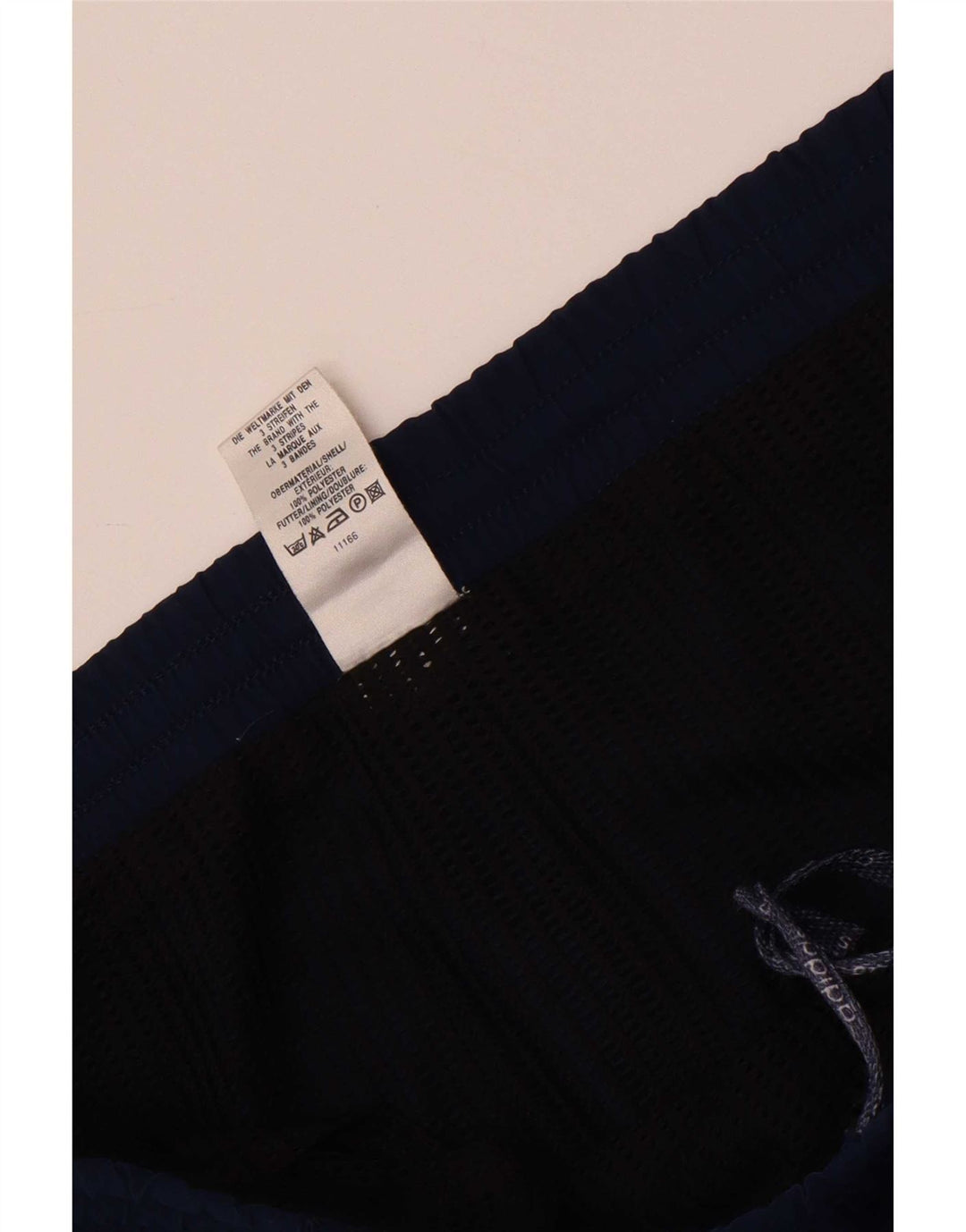 Shorts esportivos masculinos Adidas grandes poliéster azul marinho